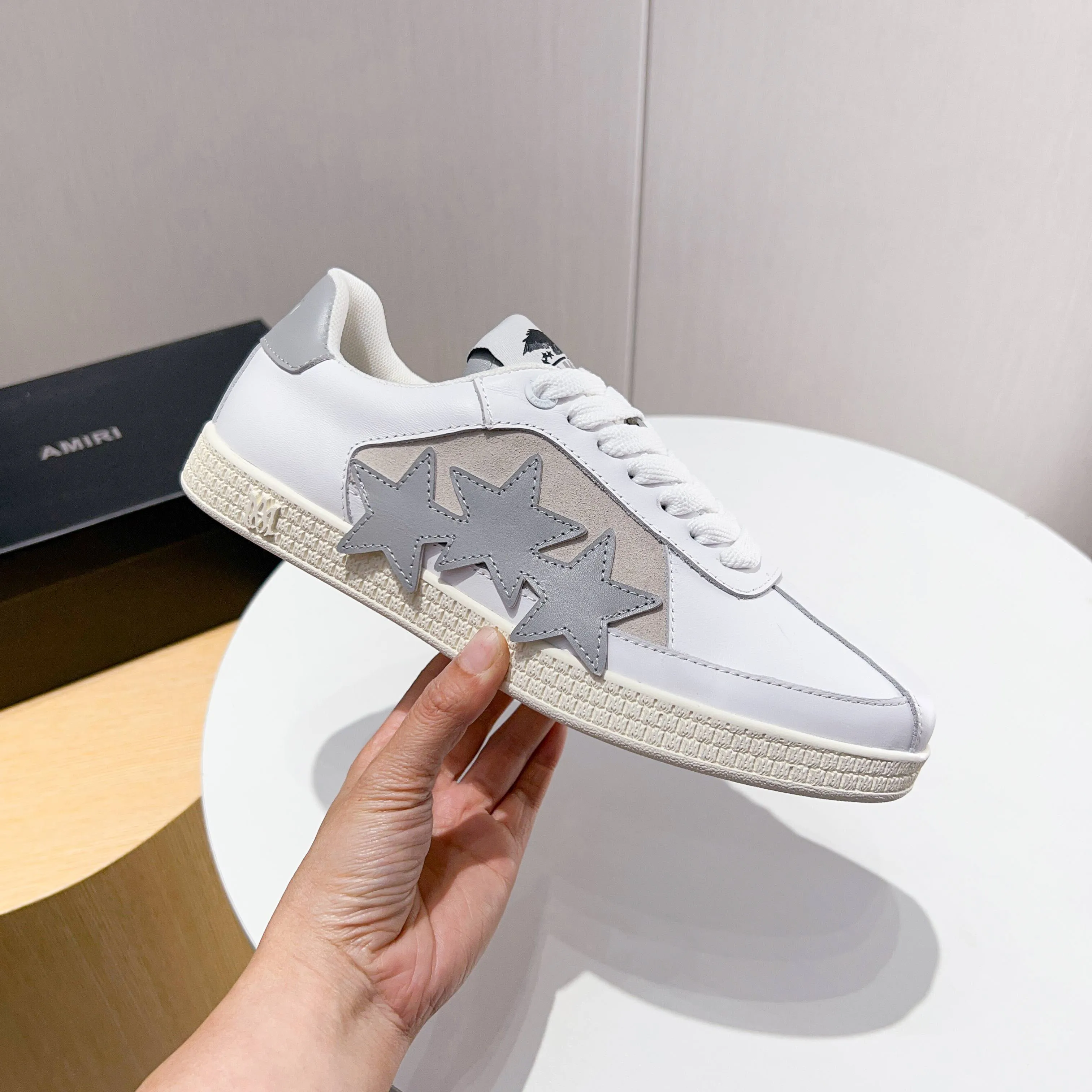 Men's shoes 💰420 [New style] 🌲🌲Balmain - New Amiri trendy shoes, low-top casual sports shoes, the same style as celebrities, made of selected pebbled cowhide and frosted cowhide, original outsole, comfortable on the feet, high-end workmanship, welcome to buy. Size: 39-45 (46 customized)